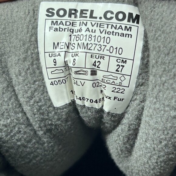 Sorel Men's Buxton Waterproof Insulated Suede Boot Black US 9 - Picture 9 of 12